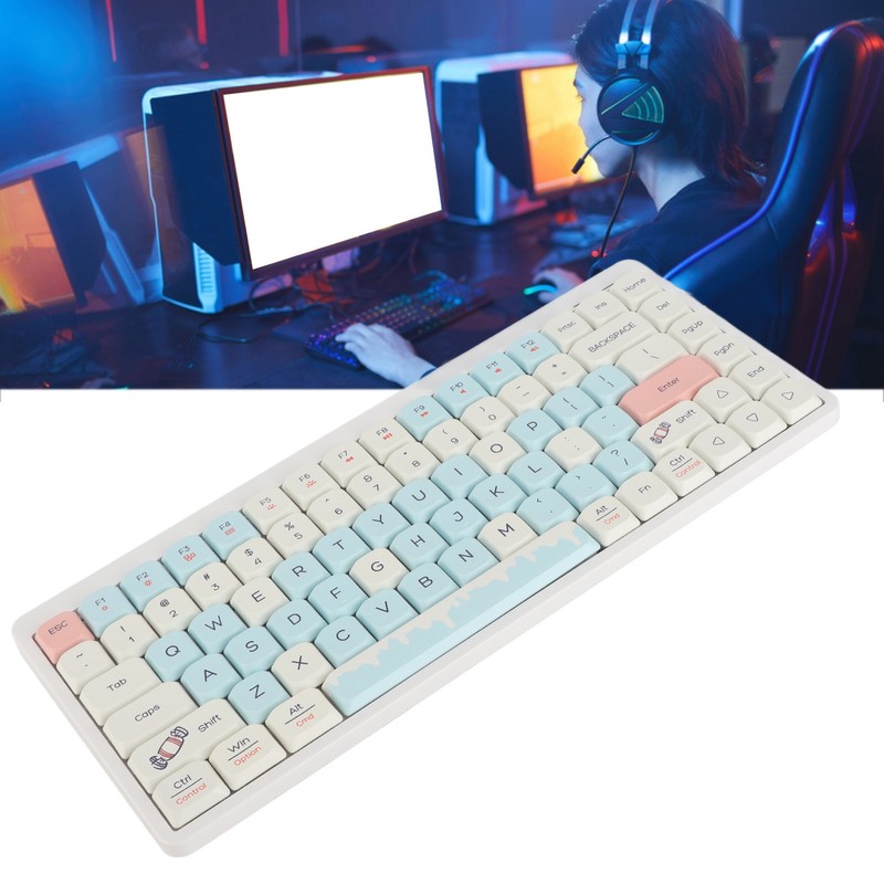 84 Key Bluetooth Keyboard 3 Mode 2.4G Wireless Bluetooth Gaming