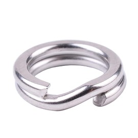 Atibin Swivel Steel Split Ring Fishing Stainless Connector Fishing Rings Snap High Strength Split Ring Saltwater 100pcs 60lbs