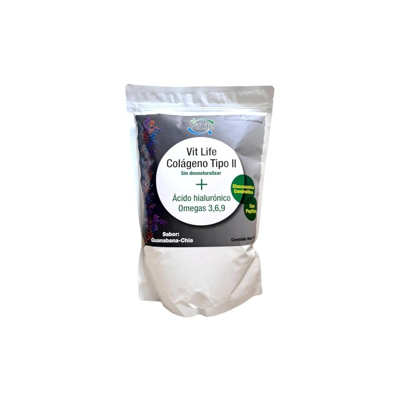 Colágeno Tipo II Ácido Hialurónico Guanabana 1 kg VitLife