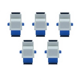 TXWTXPJ-5 Pack SC/UPC Fiber Optic Coupler Keystone Jack Fiber Optic Coupler SC Keystone Jack Coupler SC Simplex Singlemode UPC Adapter for Fiber Wall Plate- White