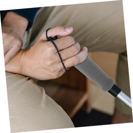 Gatuida 4Pcs Non Slip Cane Handle Grips Replacement Breathable Foam Wraps for Walking Sticks Ergonomic Crutch Handle Covers for Elderly Seniors Durable Grey Grip