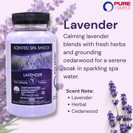 Lavender Aromatherapy Spa Shock for Hot Tubs & Spas | Non-Chlorine Oxidizing Hot Tub Shock Treatment | Compatible with Bromine Tablets & Chlorine | Neutralizes Odors & Clarifies Water (2 lbs)