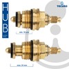 Universal valve tops for two-handle fittings and valves in 1/2