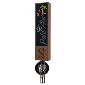 Fanfoobi Chalk Tap Handles for Kegerator, Engraved with Monogrammed Letter S. Great for Bar, brewery and home kegerators, 8Inch Tall Walnut Wood