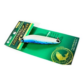 TIEMCO Spoon, Lightning Wobbler, 2.2 inches (56 mm), 0.2 oz (7 g), Hammered S/Blue #204