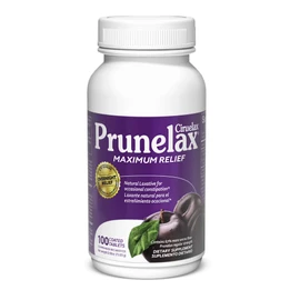 Prunelax Ciruelax Maximum Relief Laxative Tablets with Natural Senna for Occasional Constipation, Senna Extract, Vegan & Gluten-Free, Gentle Overnight Relief - 100ct