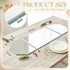 Dandat 3 Pcs Irregular Glass Mirror Trays Centerpieces for Table,