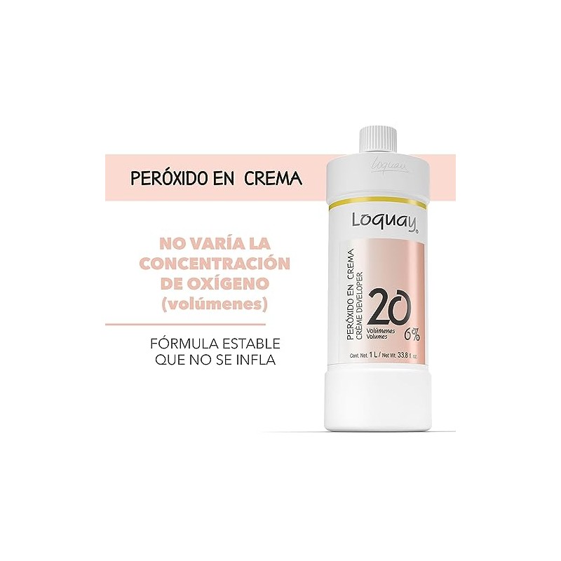 Peróxido en Crema 20 Volúmenes 1 Lt