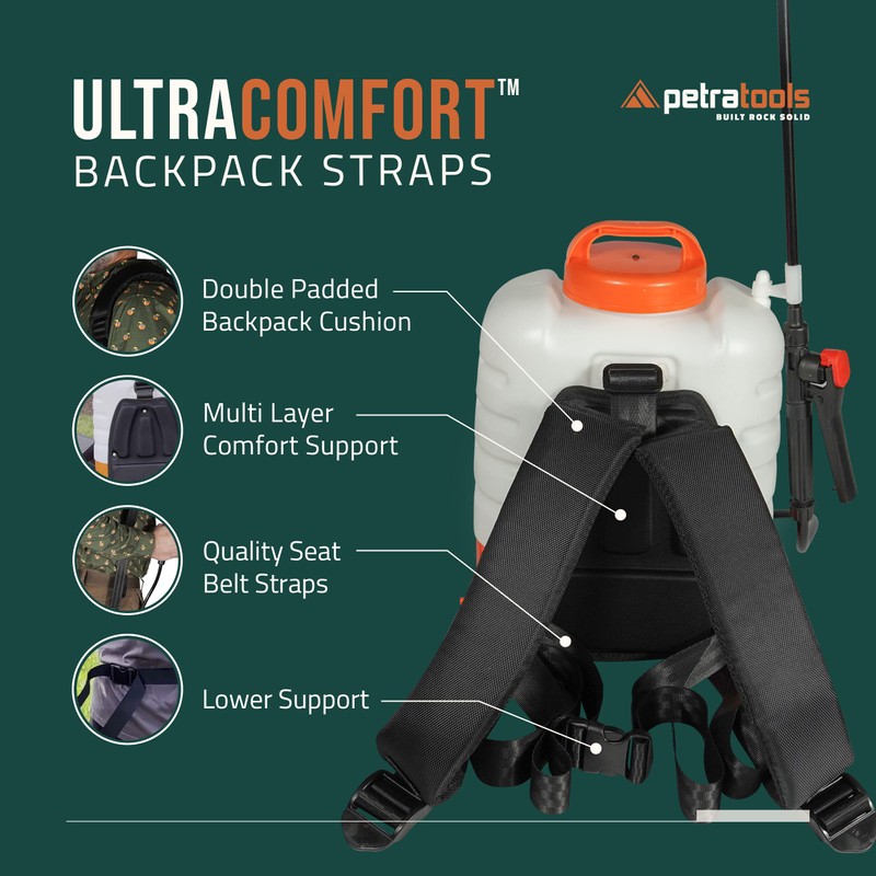 PetraTools 2 Gallon Battery Powered Sprayer - Electric Sprayer 2