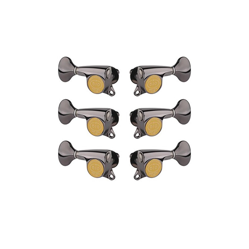 Gotoh Mini 510 3+3 Guitar Tuners with Metal Knobs, Cosmo