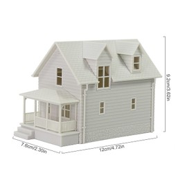 HO Scale Model Blank Buildlings Kit Unassembled House for 1:87 Model Train Layout JZ01JJ (HO Scale-1 Unit)