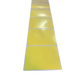 100 Labels, Strip of Yellow 4x3 inch Direct Thermal Labels 100mm x 76mm Postage Courier Shipping Blank