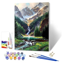 YALKIN Paint by Number Kits for Adults with Frame, 30x40CM (12x16 Inch) DIY Oil Acrylic Painting by Numbers Kit with Pre-Stretched Framed Canvas, Adult Paint by Number Kits for Beginners and Gifts