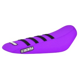 Enjoy Mfg Sur Ron MX X Gripper Seat Cover by Enjoy Mfg ALL PURPLE w/ BLACK Ribs #349