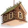 Cabin Rustic Wood House Ornament • Cabin Woods Forest Ski