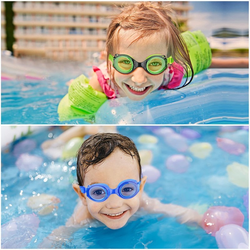 Kids Swimming Goggles with Adjustable Strap 2 Pack, Anti Fog