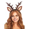 Shoperama Reindeer Headband with Antlers and Ears, Made of Fabric,