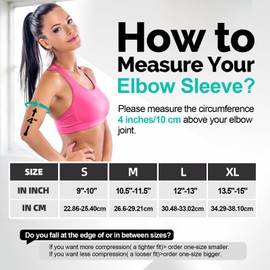 Tennis Elbow Bandage for Women/Men - Compression Elbow Support for Tennis Elbow, Golfer's Elbow Sports, Gym - Elbow Bandage Tennis Elbow Right / Left for Arthritis, Tendonitis, Black, XL