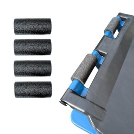 BIN-BUMPR Trash Bin Handle Padding | Garage Siding Wall Protector Bin Bumper Guard | Fits US Garbage Recycling Compost Bins Cans | 4 Pieces, Black