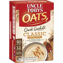 Uncle Tobys Oats Quick Sachets Classic Variety 350g