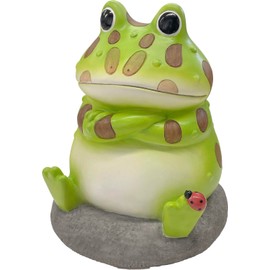 DAIKAI 47089 Copo Garden Horned Frog and Ladybug Approx. 5.9 x 5.7 x 6.9 inches (15 x 14.5 x 17.5 cm)