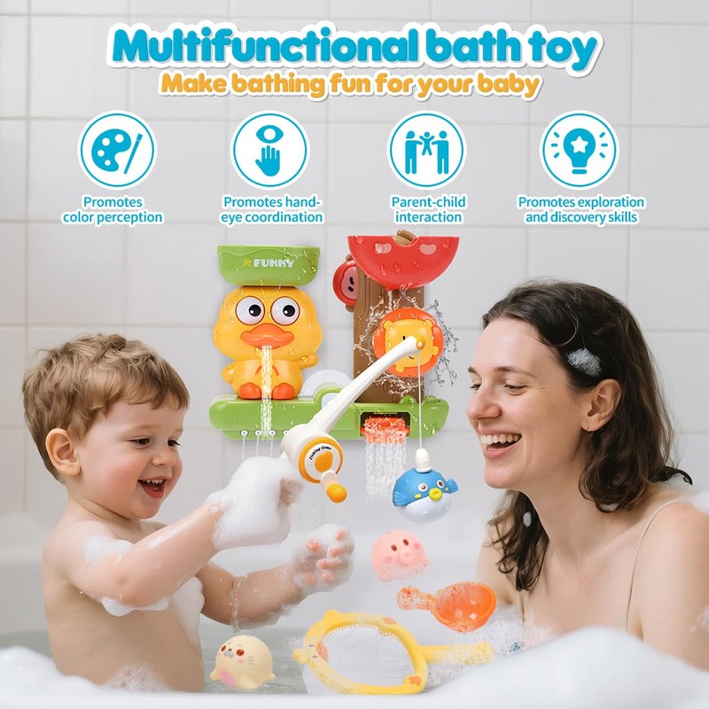 CUTE STONE Baby Bath Toy Bath Toy with Water Slide