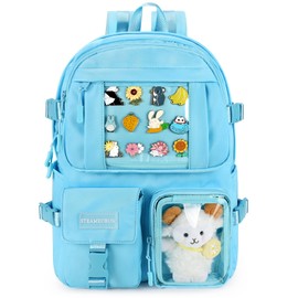 STEAMEDBUN Kawaii Backpack Cute Aesthetic Backpack for Girls,Ita Backpack with Inserts for School (without pins)