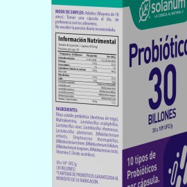 Solanum Probióticos 30 Billones 450mg 30 Cápsulas Sfn