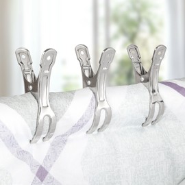 WEBI Beach Towel Clips,10 Packs 4.33" Pool Cover Clips,Beach Chair Clips,About Ground Pool Cover Clamps for Cruise,Boat,Blanket,Quilt,Lounge