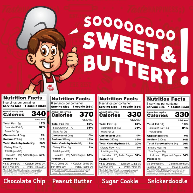 Classic Cookie, Soft Baked Cookie, Variety Pack with 3oz. Chocolate