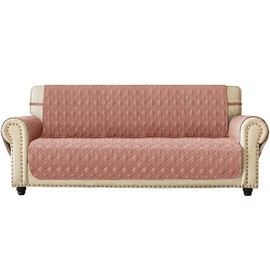 Ameritex Couch Sofa Slipcover 100% Waterproof Nonslip Quilted Furniture Protector Slipcover for Dogs, Children, Pets Sofa Slipcover Machine Washable (Pink, 78")