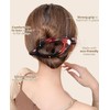 AWAYTR French Flat Hair Clips for Women - 6Pcs Flat