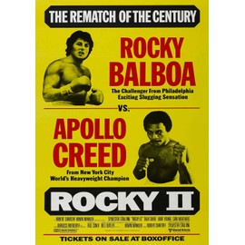 OMG Printing Rocky 2 Stallone Boxing Poster/Print/Picture Satin Photo Paper - A1-594mm x 841mm