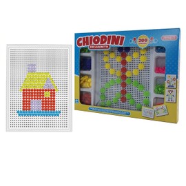 Children's Game Nails Pack of 200 Game Mosaic Nails Boys Girls Board Large and Small Nails