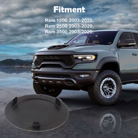 FUSCH New Rear Bumper Step Pad Towing Ball Plug Flat Cap Compatible with Ram 1500 2003-2020, Ram 2500 2003-2020, Ram 3500 2003-2020,Replace#: 55077311AB 68495076AA