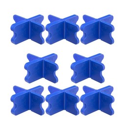 LimCryspp 8Pcs ABS Deck Spacer Tools,4 Thicknesses (1/16", 1/8", 3/16", 1/4") - Durable PC Plastic Deck Board Jig Spacers for Pressure Treated Lumber & Composite PVC Decking (Blue)