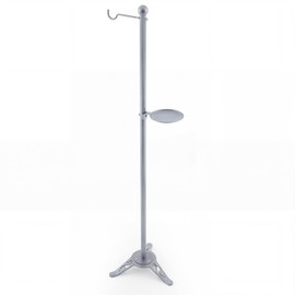 MorningRo Silver Christian Censer Stand with Flat Round Base 50 x 10.5 Inch for Mass, Processions, Benedictions, Weddings, and Funerals