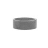 Uarein 1Pc Stainless Steel 8mm Mesh Ring for Women Men.Fashion