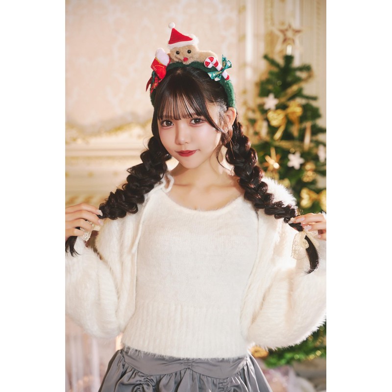 Clearstone Cosplay Christmas Gingerbread Cookie Headband Unisex Beige
