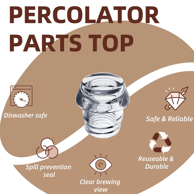 Coffee Percolator Plastic Knob Top and Washer Rings Compatible with