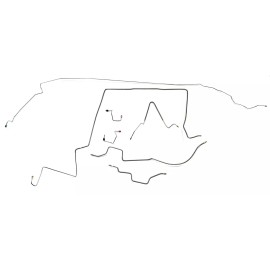 TheStopShop Prebent Stainless Steel Brake Lines 87-95 Jeep Wrangler YJ w/Non ABS Power Brake