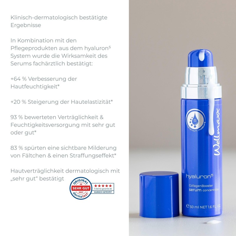 WELLMAXX Hyaluron⁵ Collagen Booster Serum Concentrate l Light 5-fold Hyaluronic