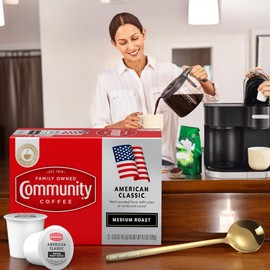 Medium Roast Coffee Pods, Compatible With Keurig 2.0 K-Cup Brewers, 12 Count With Golden Ss Spoon By Westlake Art, Rich American Classic Flavor With Notes Of Vanilla & Cocoa