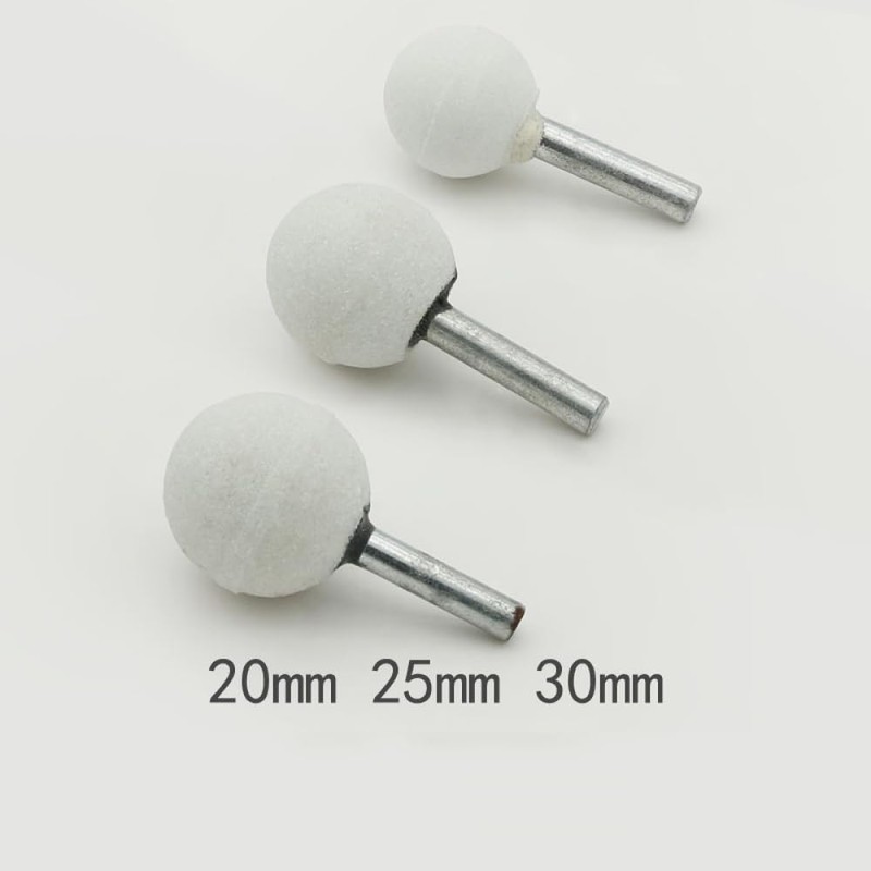 Ball Grinding Bits 6mm x 30mm Grinding Wheel Head White