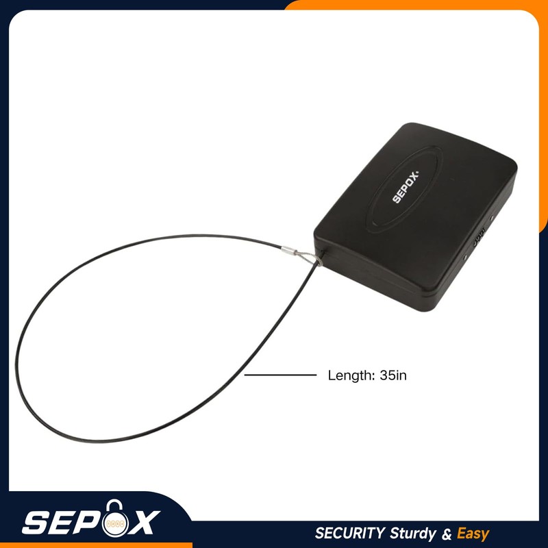 SEPOX® 2Pcs Water/Fire-Resistant Portable Security Case Lock Box Steel, Personal