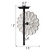 SOFE Farmhouse White Candle Wall Sconce Floral Sculpture, Elegant Wall