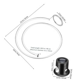 VICASKY Portable Jeweler Loupe with Clip Magnifier Glasses Ergonomic Design for Watch Repair Circuit Board Inspection Coin and Stamp Collecting Four Craft Magnifying Glass Kit Random Color