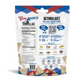 BeyondChipz Low Carb Tortilla Chips, Bang Bang Ranch, Keto Friendly, Gluten Free, One 5.3oz Bag