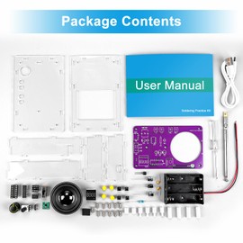 Radio with 2inch Speaker and Acrylic Case, DIY FM Radio Soldering Project, Electronic Soldering Practice Kit for High School STEM Education