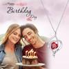 Birthstone Necklace Love Gifts for Women, 925 Sterling Silver Natural